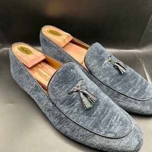 Tom Ford Navy Velvet Smoking Loafer